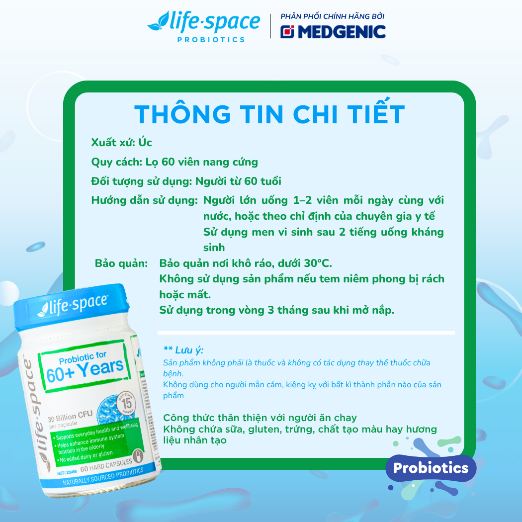 Life-Space Probiotic 60+ — 60 Viên