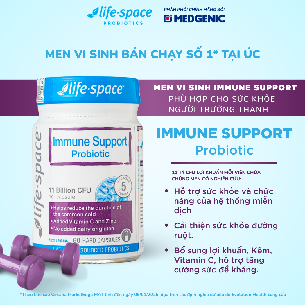 Life-Space Immune Support Probiotic - 60 Viên