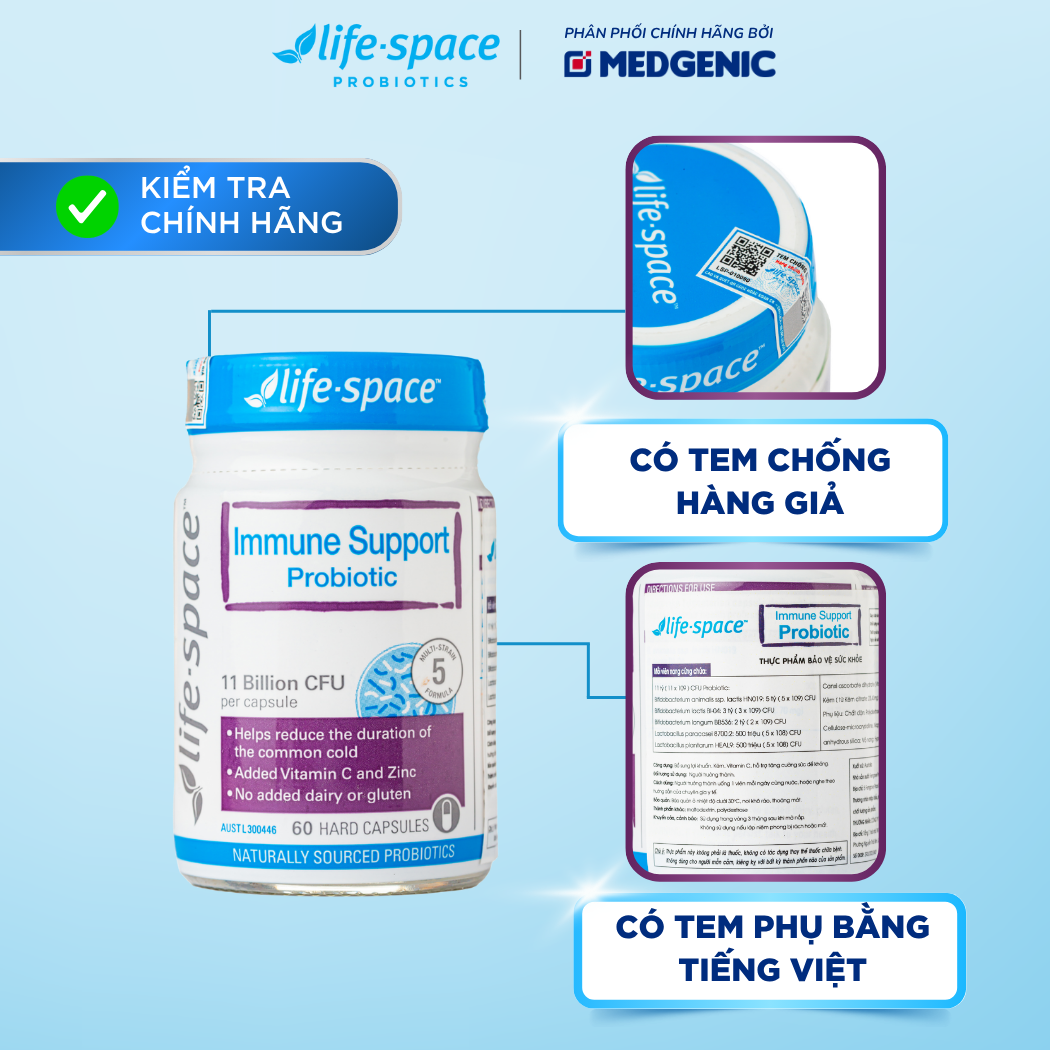 Life-Space Immune Support Probiotic - 60 Viên