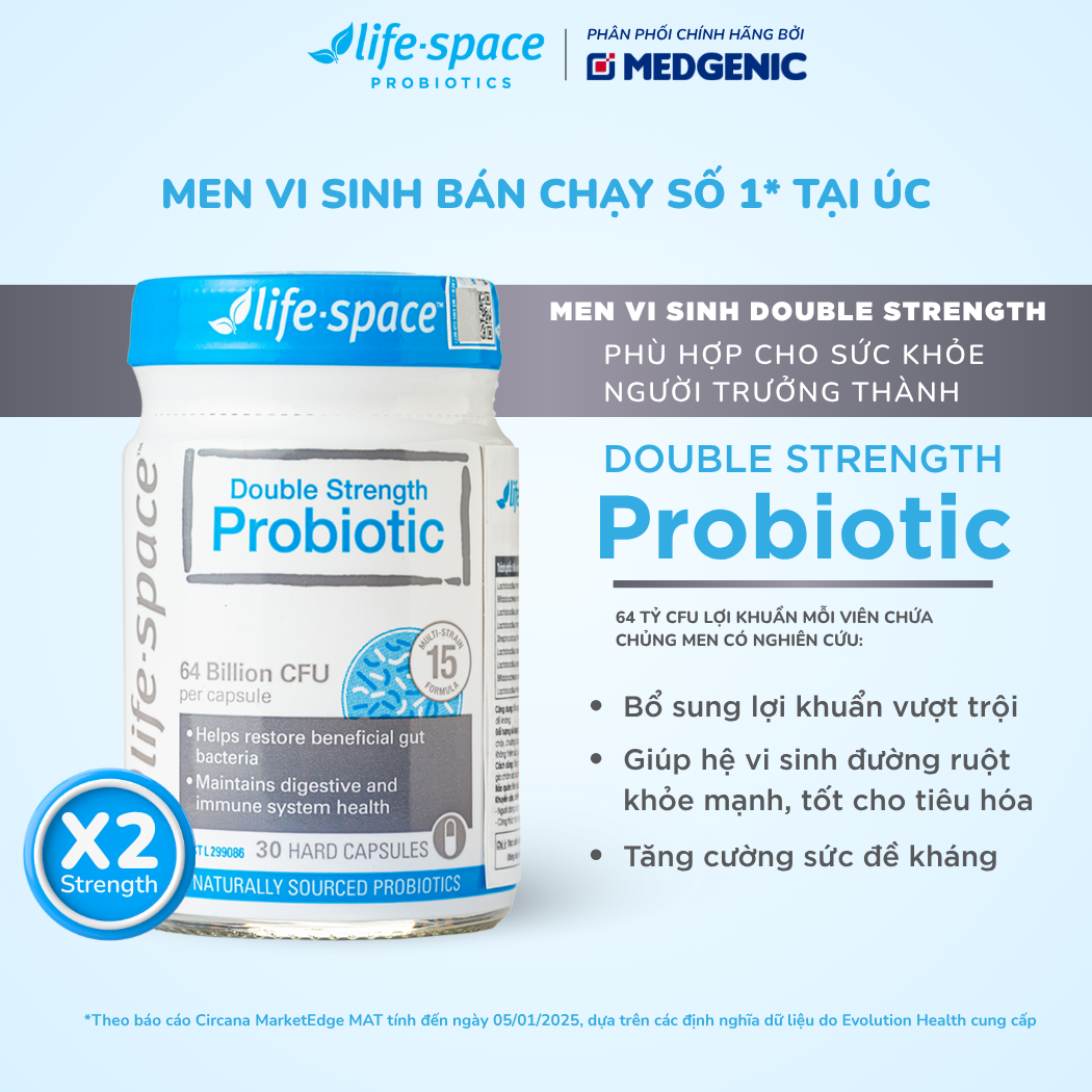 Life-Space Double Strength Probiotic - 60 Viên