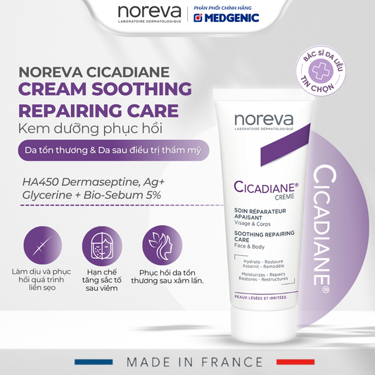 Kem Phục Hồi Da Noreva Cicadiane Cream Soothing Repairing Care 40ml – Làm Dịu & Bảo Vệ Da Toàn Diện