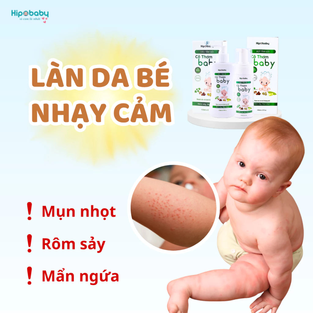 Hipobaby – Bọt/Dầu Tắm Gội Trẻ Em Cỏ Thơm Baby – Chiết Xuất Mướp Đắng Và Kim Ngân Hoa